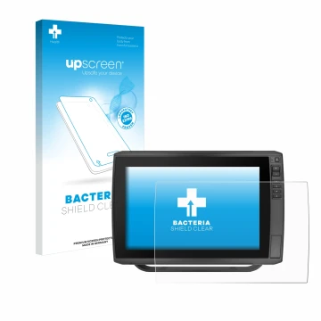 Vorderseite einer Produktverpackung mit dem Markenlogo upscreen. Daneben ist das Gerät Garmin ECHOMAP Ultra 122sv mit dem zuge