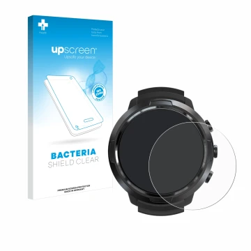 Vorderseite einer Produktverpackung mit dem Markenlogo upscreen. Daneben ist das Gerät Suunto D5 mit dem zugehörigen Displaysc