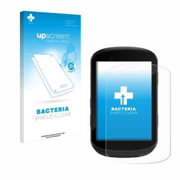 Vorderseite einer Produktverpackung mit dem Markenlogo upscreen. Daneben ist das Gerät Garmin Edge 830 mit dem zugehörigen Dis