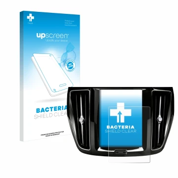 Vorderseite einer Produktverpackung mit dem Markenlogo upscreen. Daneben ist das Gerät Volvo V60 Sensus Connect 2019-2020 mit 