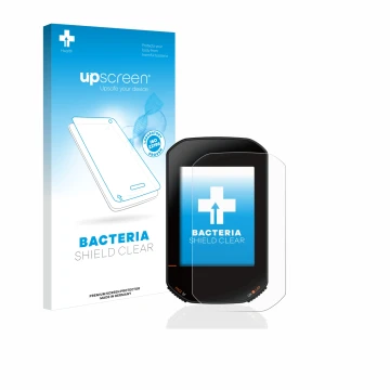 Vorderseite einer Produktverpackung mit dem Markenlogo upscreen. Daneben ist das Gerät Bryton Rider 420 mit dem zugehörigen Di