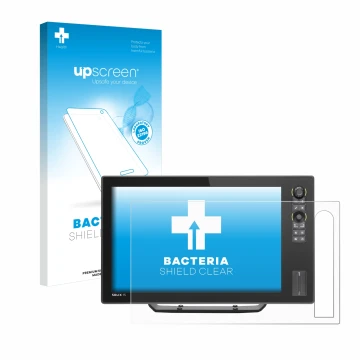 Vorderseite einer Produktverpackung mit dem Markenlogo upscreen. Daneben ist das Gerät Humminbird Solix 12 mit dem zugehörigen