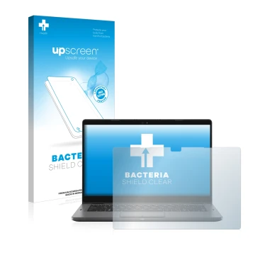 Vorderseite einer Produktverpackung mit dem Markenlogo upscreen. Daneben ist das Gerät Dell Latitude 5300 2-in-1 mit dem zugeh