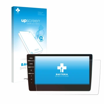 Vorderseite einer Produktverpackung mit dem Markenlogo upscreen. Daneben ist das Gerät Volkswagen Touran 2019 Discover Pro 9.2