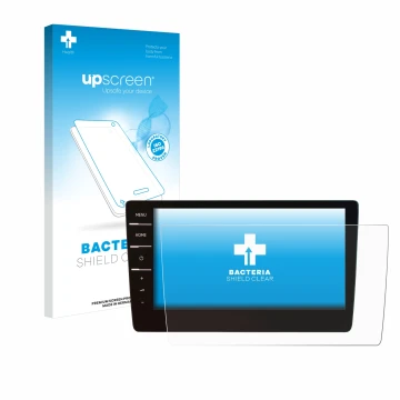 Vorderseite einer Produktverpackung mit dem Markenlogo upscreen. Daneben ist das Gerät Volkswagen Passat 2019 Discover Pro 9.2