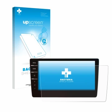 Vorderseite einer Produktverpackung mit dem Markenlogo upscreen. Daneben ist das Gerät Volkswagen Arteon 2019 Discover Pro 9.2