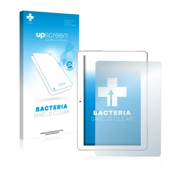 Vorderseite einer Produktverpackung mit dem Markenlogo upscreen. Daneben ist das Gerät Toscido X104 10