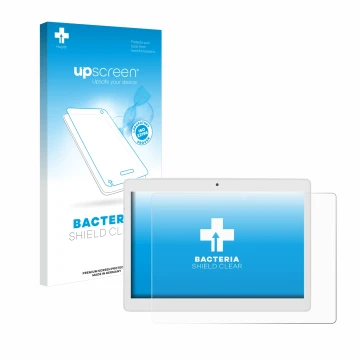 Vorderseite einer Produktverpackung mit dem Markenlogo upscreen. Daneben ist das Gerät Alldocube M5X Pro mit dem zugehörigen D