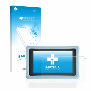 Vorderseite einer Produktverpackung mit dem Markenlogo upscreen. Daneben ist das Gerät Pebble Gear 7