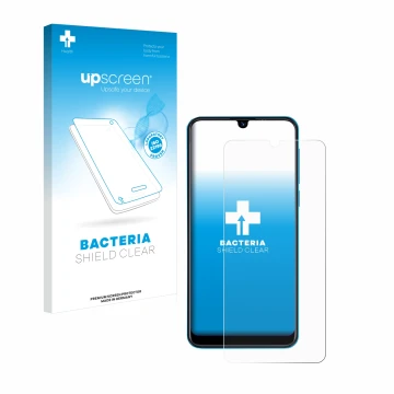 Vorderseite einer Produktverpackung mit dem Markenlogo upscreen. Daneben ist das Gerät Beafon M6 mit dem zugehörigen Displaysc