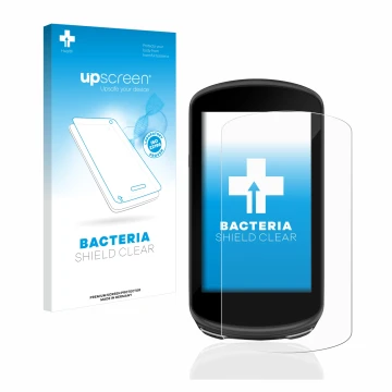 Vorderseite einer Produktverpackung mit dem Markenlogo upscreen. Daneben ist das Gerät Garmin Edge 1030 Plus mit dem zugehörig