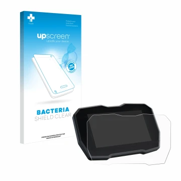 Vorderseite einer Produktverpackung mit dem Markenlogo upscreen. Daneben ist das Gerät Ducati Streetfighter V4 2020 Tachoanzei