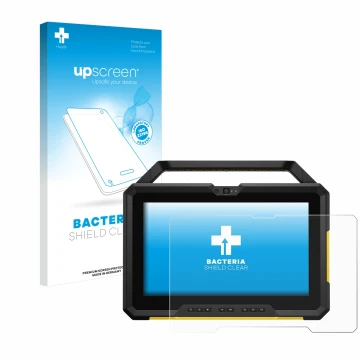 Vorderseite einer Produktverpackung mit dem Markenlogo upscreen. Daneben ist das Gerät Dell Latitude 7220 mit dem zugehörigen 