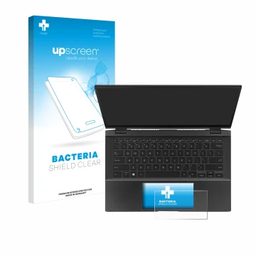 Vorderseite einer Produktverpackung mit dem Markenlogo upscreen. Daneben ist das Gerät ASUS ZenBook Flip 14 UX463FA (Touch Tra