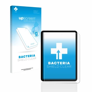 Vorderseite einer Produktverpackung mit dem Markenlogo upscreen. Daneben ist das Gerät Apple iPad Air 4 WiFi 2020 (4. Gen.) mi