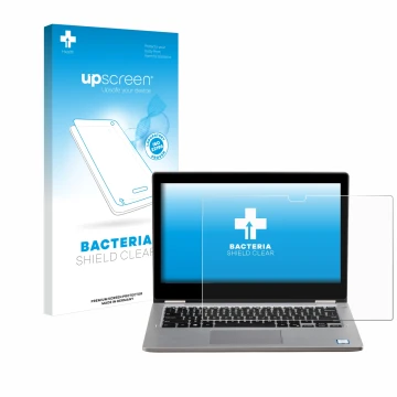 Vorderseite einer Produktverpackung mit dem Markenlogo upscreen. Daneben ist das Gerät Dell Latitude 3310 2-in-1 mit dem zugeh