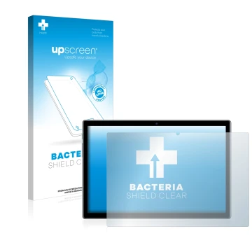 Vorderseite einer Produktverpackung mit dem Markenlogo upscreen. Daneben ist das Gerät Teclast P20HD mit dem zugehörigen Displ