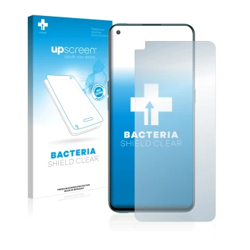 Vorderseite einer Produktverpackung mit dem Markenlogo upscreen. Daneben ist das Gerät OnePlus Nord CE 5G mit dem zugehörigen 