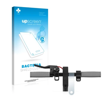 Vorderseite einer Produktverpackung mit dem Markenlogo upscreen. Daneben ist das Gerät Xiaomi Mi 1S mit dem zugehörigen Displa