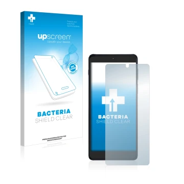 Vorderseite einer Produktverpackung mit dem Markenlogo upscreen. Daneben ist das Gerät Motorola Edge 20 Pro mit dem zugehörige