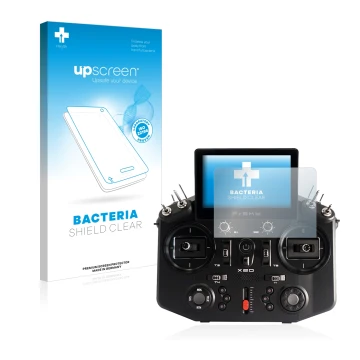 Vorderseite einer Produktverpackung mit dem Markenlogo upscreen. Daneben ist das Gerät FrSky Tandem X20 mit dem zugehörigen Di