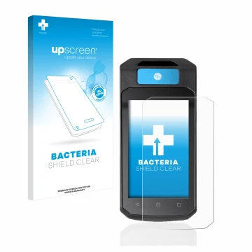 Vorderseite einer Produktverpackung mit dem Markenlogo upscreen. Daneben ist das Gerät Accu-Chek Insight mit DBLG1 mit dem zug