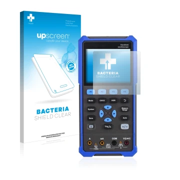 Vorderseite einer Produktverpackung mit dem Markenlogo upscreen. Daneben ist das Gerät Owon HDS 200 Series mit dem zugehörigen