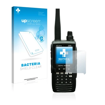 Vorderseite einer Produktverpackung mit dem Markenlogo upscreen. Daneben ist das Gerät Aor AR-DV10 mit dem zugehörigen Display