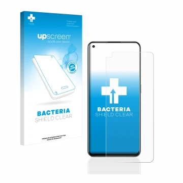 Vorderseite einer Produktverpackung mit dem Markenlogo upscreen. Daneben ist das Gerät realme GT 2 Pro mit dem zugehörigen Dis