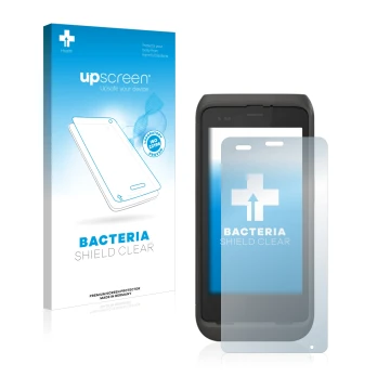 Vorderseite einer Produktverpackung mit dem Markenlogo upscreen. Daneben ist das Gerät Honeywell CT45 XP mit dem zugehörigen D