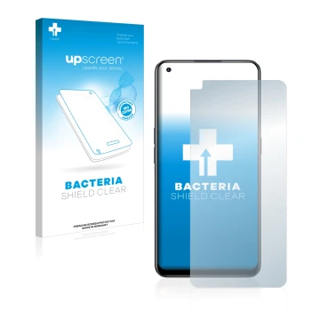 Vorderseite einer Produktverpackung mit dem Markenlogo upscreen. Daneben ist das Gerät realme 9 Pro Plus mit dem zugehörigen D