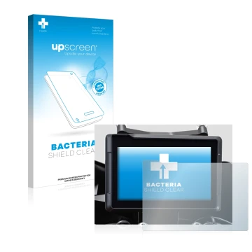 Vorderseite einer Produktverpackung mit dem Markenlogo upscreen. Daneben ist das Gerät KTM 1290 Super Duke GT 2022 TFT 7