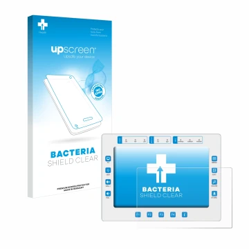 Vorderseite einer Produktverpackung mit dem Markenlogo upscreen. Daneben ist das Gerät Megasat HD7 Combo mit dem zugehörigen D