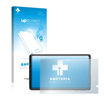 Vorderseite einer Produktverpackung mit dem Markenlogo upscreen. Daneben ist das Gerät Pritom L8 mit dem zugehörigen Displaysc