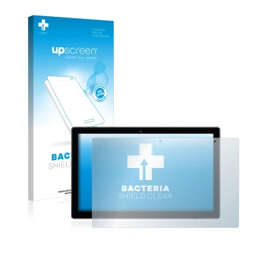 Vorderseite einer Produktverpackung mit dem Markenlogo upscreen. Daneben ist das Gerät Wortmann Terra Pad 1162 N4120 W11 Pro m