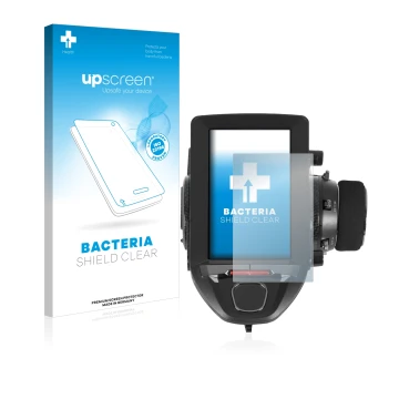 Vorderseite einer Produktverpackung mit dem Markenlogo upscreen. Daneben ist das Gerät Futaba 7PXR mit dem zugehörigen Display