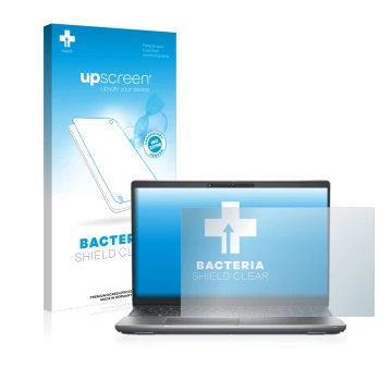 Vorderseite einer Produktverpackung mit dem Markenlogo upscreen. Daneben ist das Gerät Dell Latitude 5531 mit dem zugehörigen 