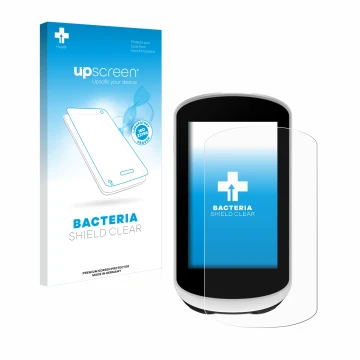 Vorderseite einer Produktverpackung mit dem Markenlogo upscreen. Daneben ist das Gerät Garmin Edge Explore 2 mit dem zugehörig