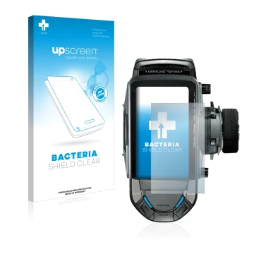 Vorderseite einer Produktverpackung mit dem Markenlogo upscreen. Daneben ist das Gerät Futaba 10PX mit dem zugehörigen Display