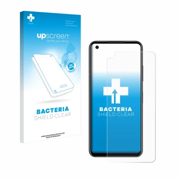 Vorderseite einer Produktverpackung mit dem Markenlogo upscreen. Daneben ist das Gerät ASUS ZenFone 9 mit dem zugehörigen Disp