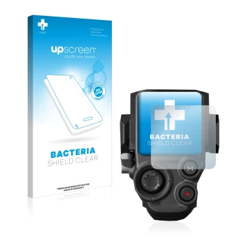 Vorderseite einer Produktverpackung mit dem Markenlogo upscreen. Daneben ist das Gerät DJI RS 3 Pro mit dem zugehörigen Displa