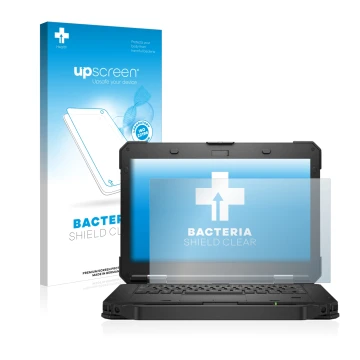 Vorderseite einer Produktverpackung mit dem Markenlogo upscreen. Daneben ist das Gerät Dell Latitude 5430 Rugged mit dem zugeh