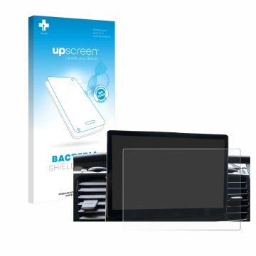 Vorderseite einer Produktverpackung mit dem Markenlogo upscreen. Daneben ist das Gerät Ford Transit SYNC 4 mit dem zugehörigen