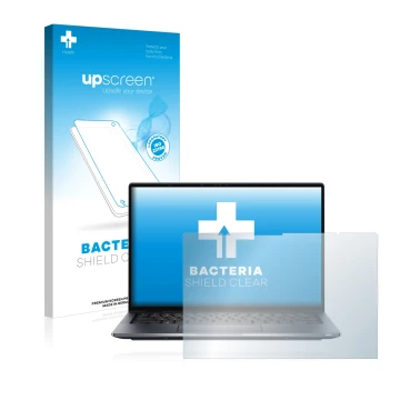 Vorderseite einer Produktverpackung mit dem Markenlogo upscreen. Daneben ist das Gerät Dell Latitude 9430 2-in-1 mit dem zugeh