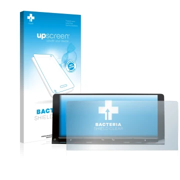 Vorderseite einer Produktverpackung mit dem Markenlogo upscreen. Daneben ist das Gerät Volkswagen T7 Multivan Life Discover Me