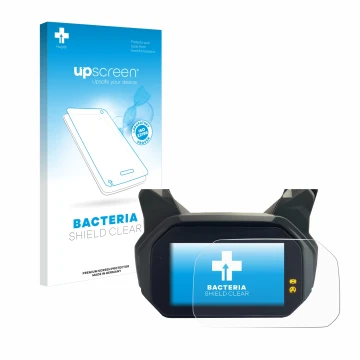 Vorderseite einer Produktverpackung mit dem Markenlogo upscreen. Daneben ist das Gerät BMW C400 GT TFT mit dem zugehörigen Dis