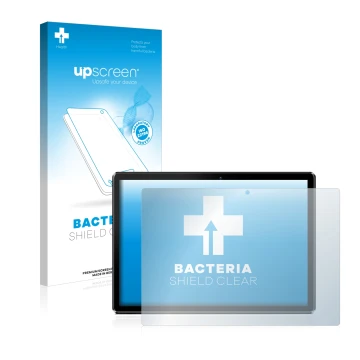 Vorderseite einer Produktverpackung mit dem Markenlogo upscreen. Daneben ist das Gerät Pritom M10 10.1