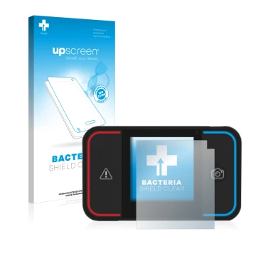 Vorderseite einer Produktverpackung mit dem Markenlogo upscreen. Daneben ist das Gerät Saphe Drive Pro mit dem zugehörigen Dis