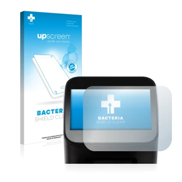 Vorderseite einer Produktverpackung mit dem Markenlogo upscreen. Daneben ist das Gerät Shaper Origin Gen2 mit dem zugehörigen 