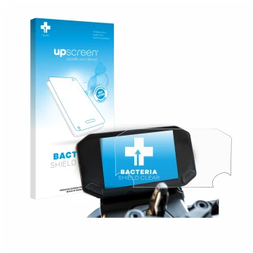 Vorderseite einer Produktverpackung mit dem Markenlogo upscreen. Daneben ist das Gerät VOGE 350 AC mit dem zugehörigen Display